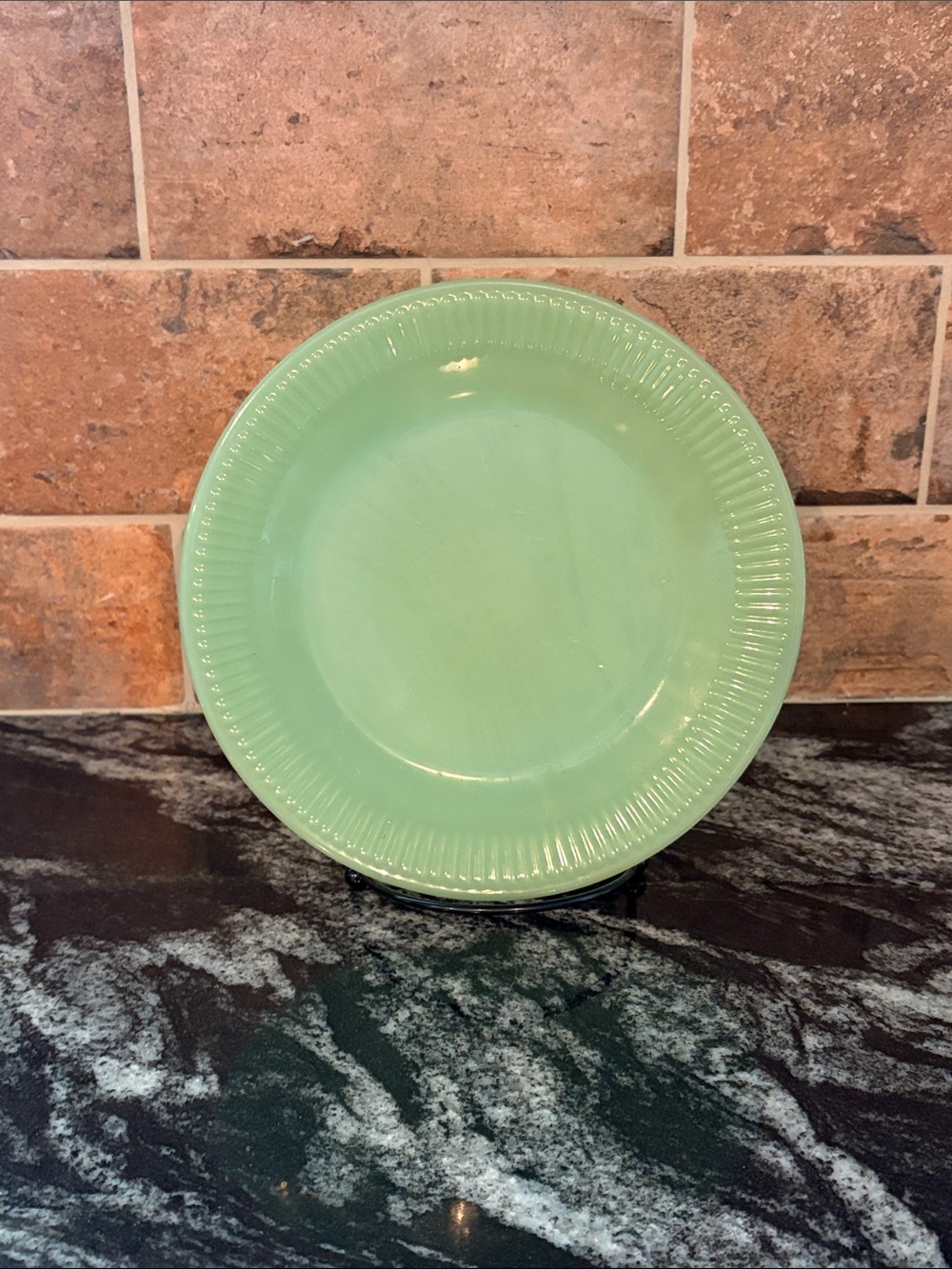Fire King Jadeite 75/8" Ribbed plate